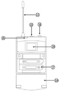 ibiza DR20UHF-HB_HH UHF - BELT-CLIP TRANSMITTER
