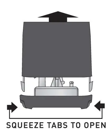 AcuRite 00875W Digital Wireless Rain Gauge Instruction Manual - GENTLY SQUEEZE LOWE TABS AND PULL UP ON THE UPPER CASING TO SEPARATE