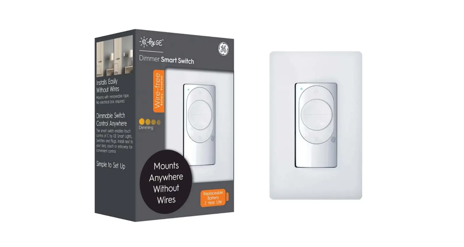 Ge 93105004 Cync Smart Cync Wire-free Dimmer White Smart Remote User Manual