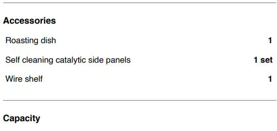 Haier HWO60S7EX2 Oven, 60cm, 7 Function User Guide - SPECIFICATIONS