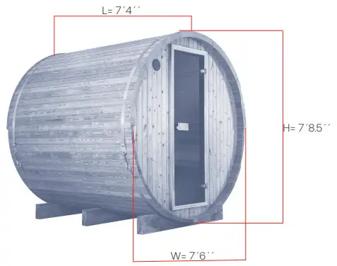BARRELS No 63 Steam Sauna Bath - STEP ZERO