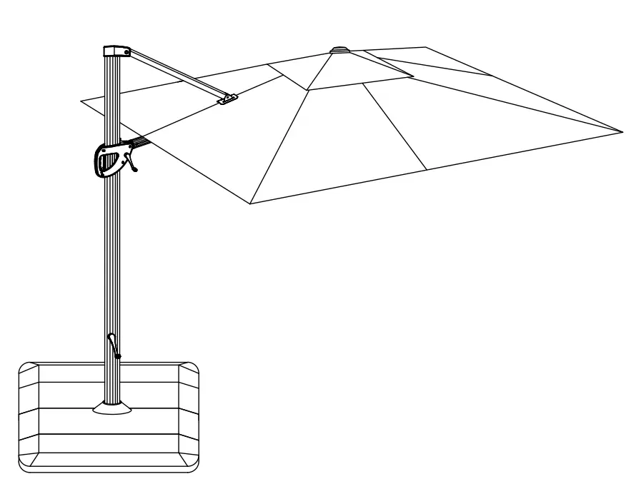 atleisure UMB-957444 10×13 FT Cantilever Umbrella