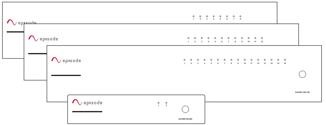 episode EA-RSP-2D-200 Response Series DSP Amplifiers