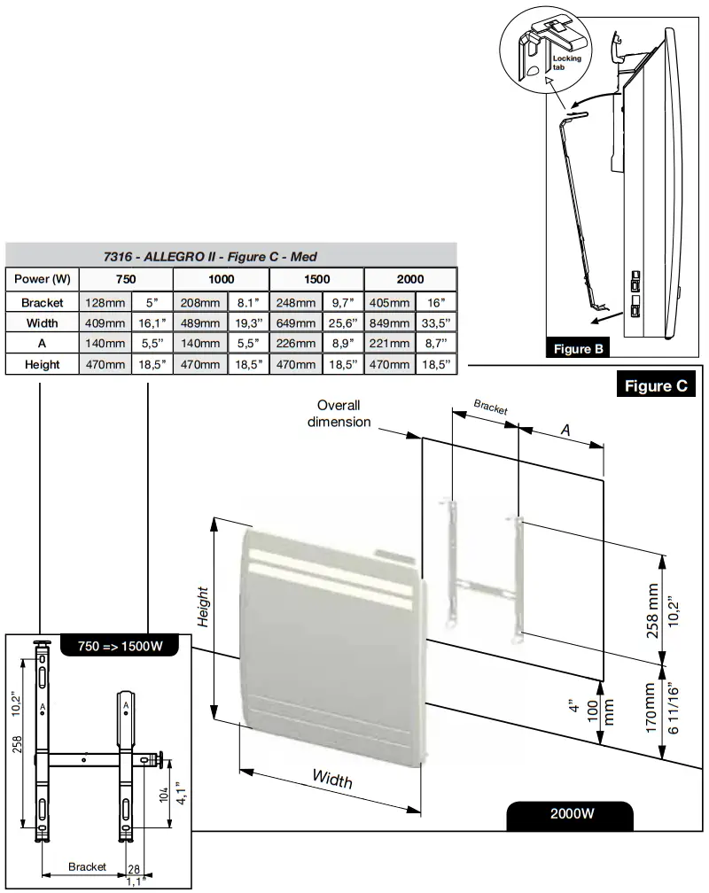 CONVECTAIR 7315 750W Convection Heater - Figure 2
