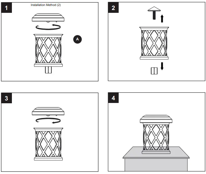Harbor Breeze RM20Ma-F15C-BK-2 2-CT 15 Lumen Solar Path Lights 5