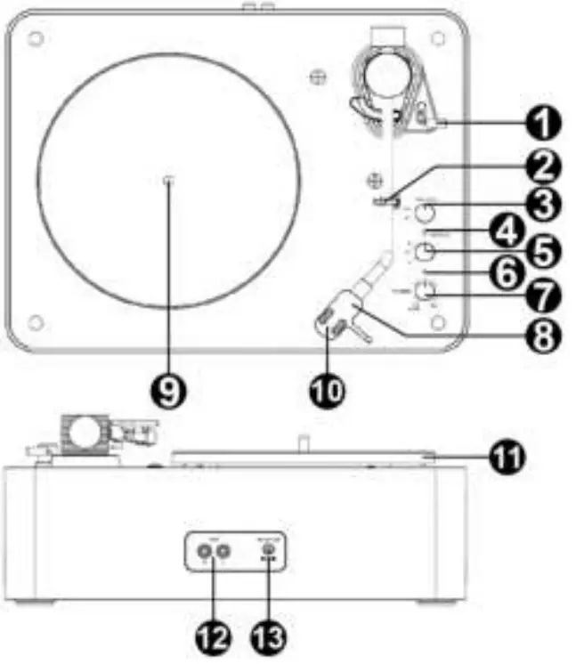 audizio 102173 Record Player HQ - fig