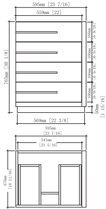 BLOSSOM V8005 24 V8005 30 Barcelona Series Vanities - fig 1