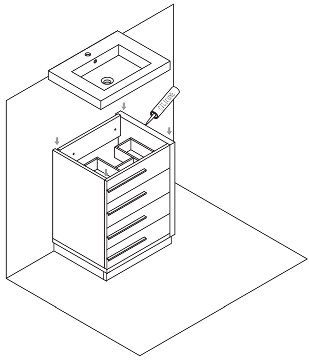 BLOSSOM V8005 24 V8005 30 Barcelona Series Vanities - fig 11