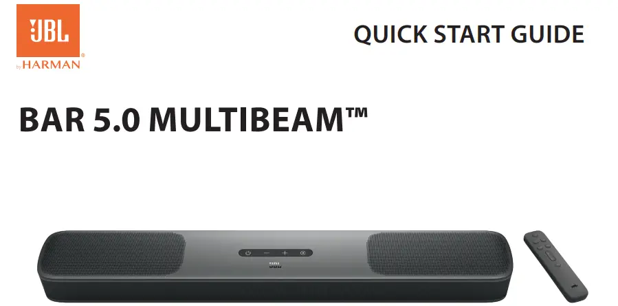 Jbl Bar 5.0 Multibeam Soundbar User Guide
