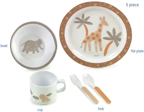 Jane 70234 5 Piece Melamine Crockery Set - Overview