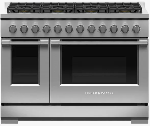 FISHER PAYKEL RGV3-488-L Gas Range, 48 Inch 8 Burners, LPG