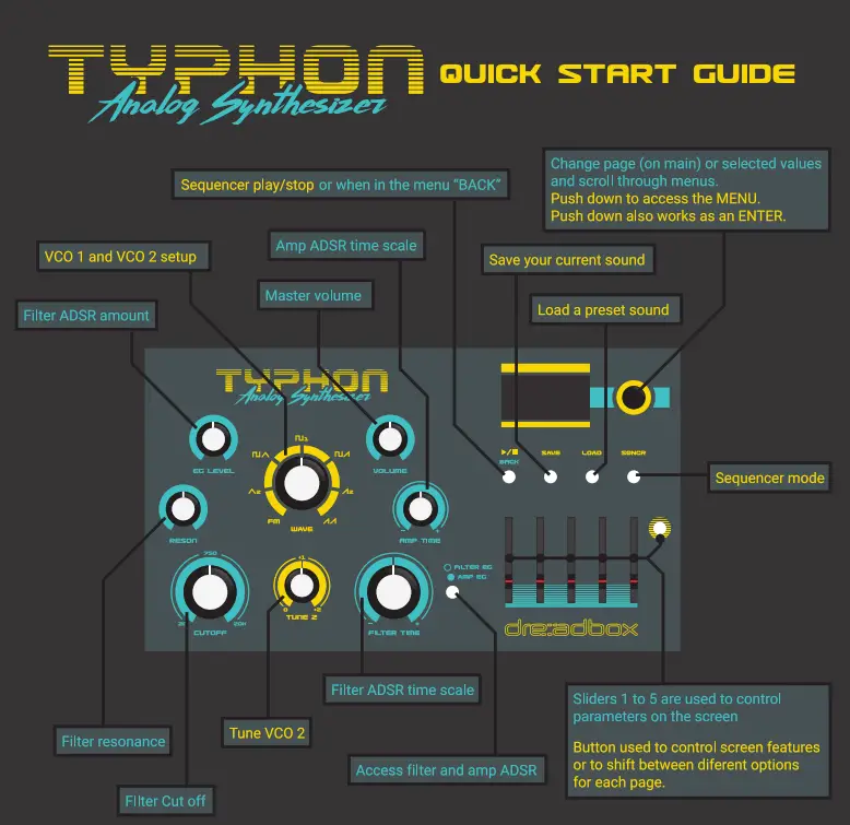TYPHON B08FNHJ1H9 Analog Synthesizer 2