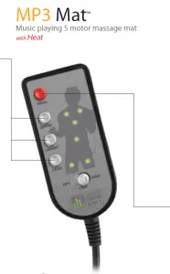 Homedics MATMP3-100 MP3 Mat Music Playing 5 motor Massage Mat with Heat Instruction Manual and Warranty Information