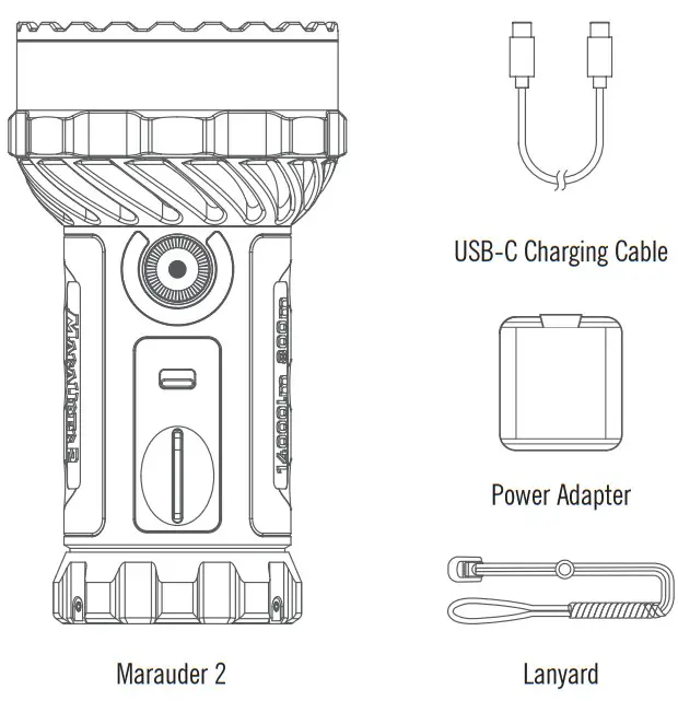 OLIGHT O-MARAUDER2-US Marauder 2 Rechargeable Flashlight - N THE BOX
