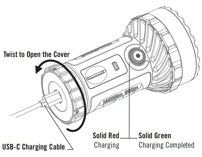 OLIGHT O-MARAUDER2-US Marauder 2 Rechargeable Flashlight - Twist