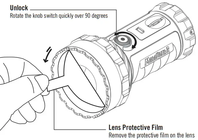 OLIGHT O-MARAUDER2-US Marauder 2 Rechargeable Flashlight - Unlock