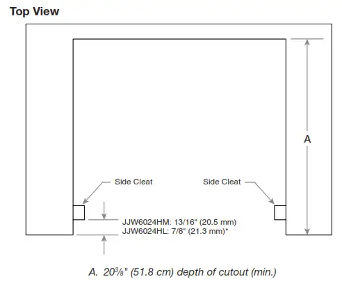 JENNAIR JJW6024HL 60cm Small Built- Top View 2