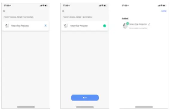 Nexxt Solutions NHA-G100 Smart Projector User Manual - Once connected the app will prompt your to press done
