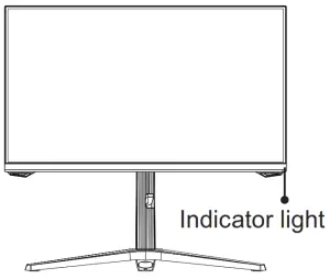 VIOTEK RFI25CBA 25 Inch Extreme Gaming Monitor -Indicator light