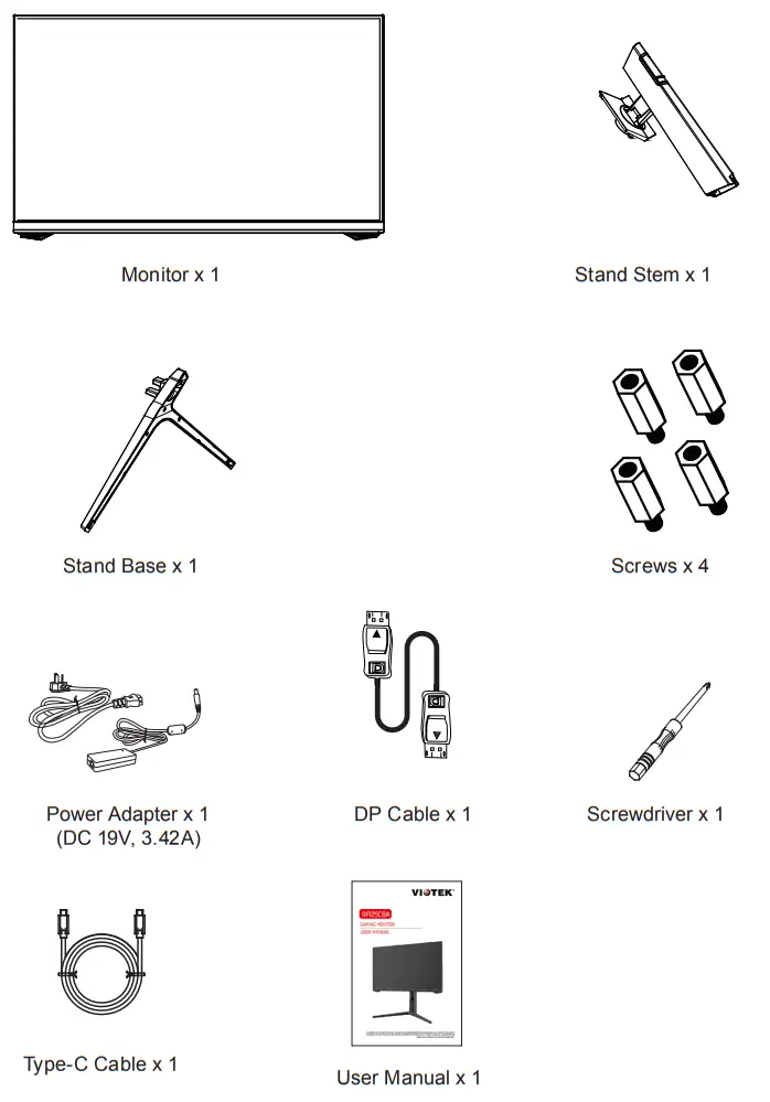 VIOTEK RFI25CBA 25 Inch Extreme Gaming Monitor - fig