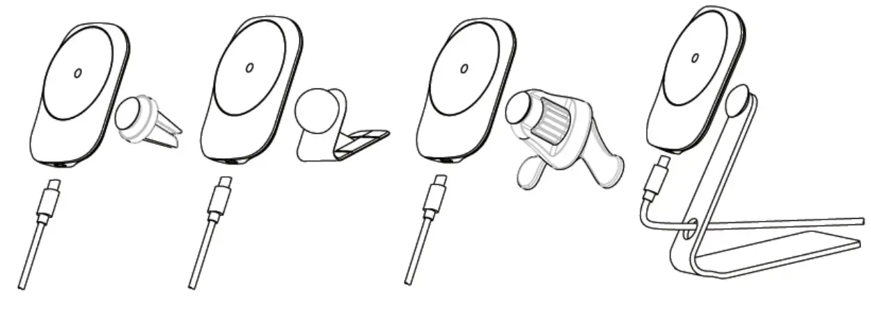 Dongguan Anju Electronic Technology AW 15W CZ01 MagSafe Charger - cable 2