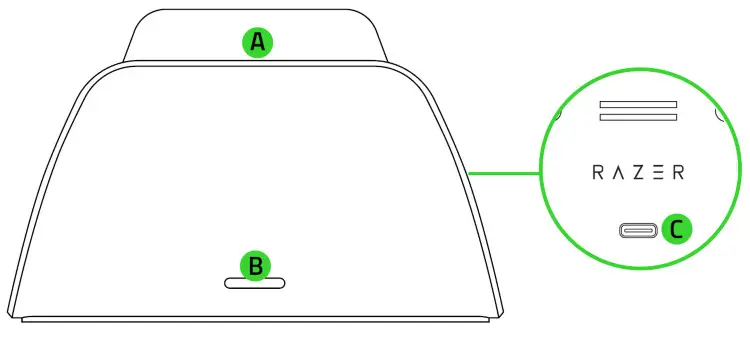 RAZER RC21-01900100-R3U1 Quick Charging Standfor PS5 - Razer Quick Charging Stand