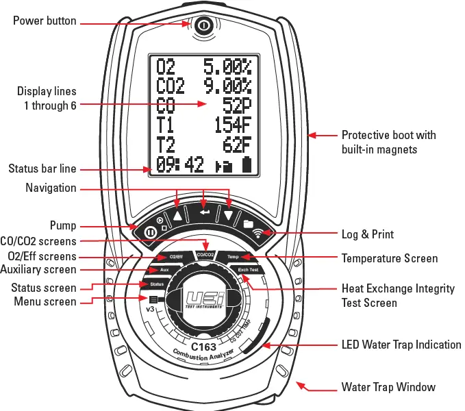 UEi TEST C163 Rseidential Commercial Combustion Analyzer 1