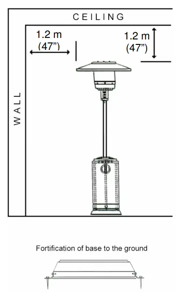 LAVA HEAT TL7RMGBRLP Outdoor Commercial Heritage Bronze Natural Gas Patio Heater - FIG
