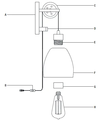 HOME DECORATORS HDP98266BLBN Needham Wall Sconce fig 3