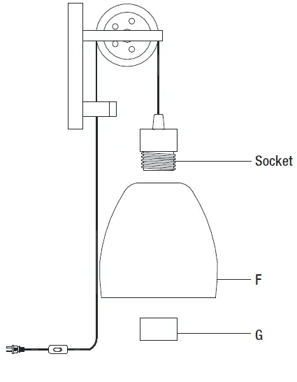 HOME DECORATORS HDP98266BLBN Needham Wall Sconce fig 6
