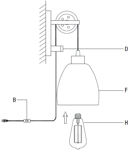 HOME DECORATORS HDP98266BLBN Needham Wall Sconce fig 7