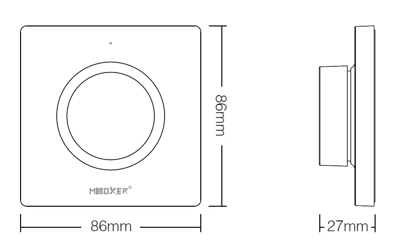 MiBOXER K1 Rotating Switch Panel Remote FIG 1