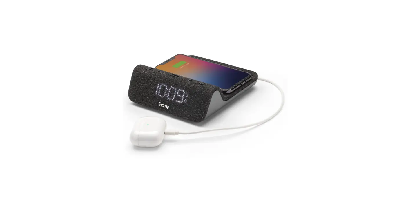 Ihome Iw30 Fast Wireless Charger With Alarm Clock Instruction Manual