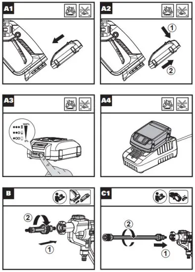 WORK WP650 20V Sanitizing Pressure Washer - 1