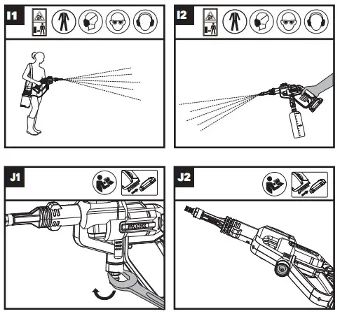 WORK WP650 20V Sanitizing Pressure Washer - 4