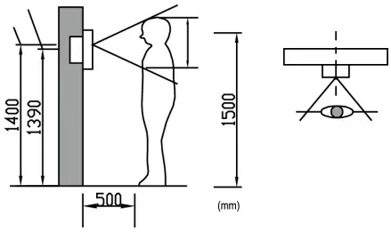 NOVUS NVE-EP200 Video intercom Entrance - Camera installation location