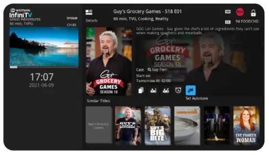 WESTMAN InfiniTV Amino Digital TV with Remote Control - Autotune