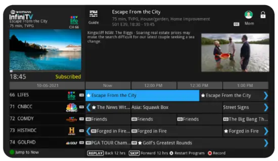 WESTMAN InfiniTV Amino Digital TV with Remote Control - Live TV