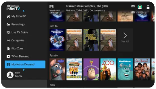 WESTMAN InfiniTV Amino Digital TV with Remote Control - On Demand