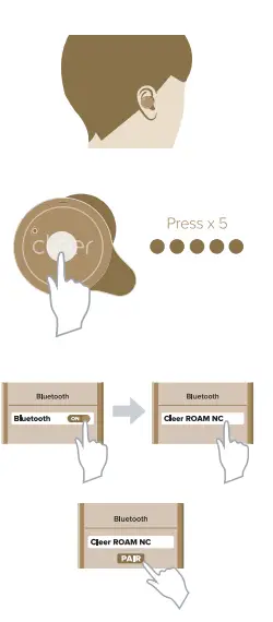 cleer GS-1349- Roam- NC -Noise-Canceling -True- Wireless -In-Ear -Headphones -6