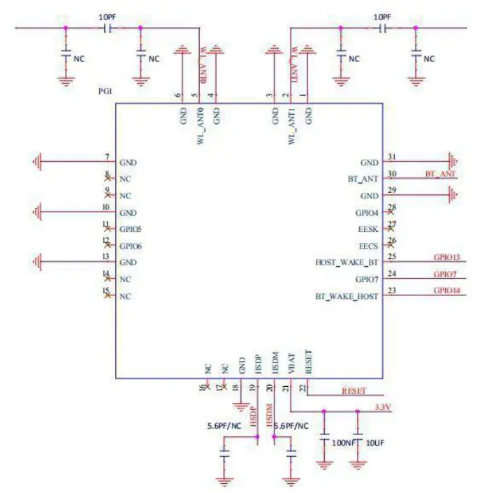 dahua BL M8822CU1 High Integrated Module - Typical Application Circuit