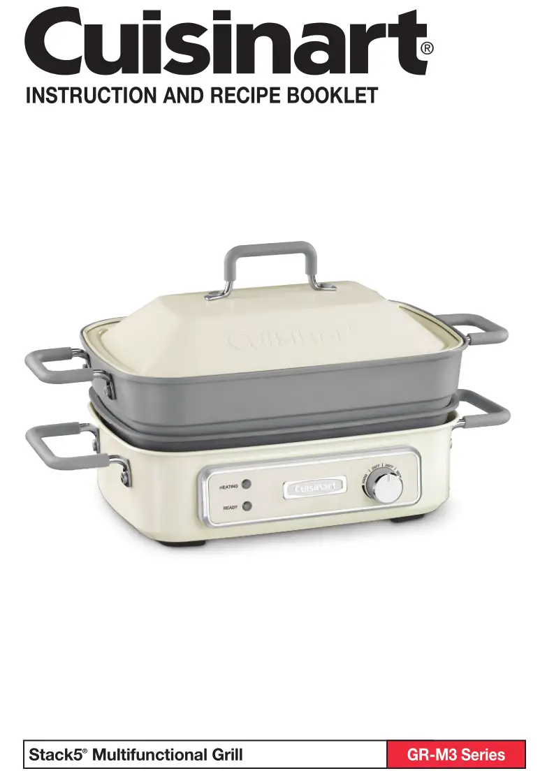 Cuisinart Gr-m3 Series Stack5 Multifunctional Grill Instruction Manual