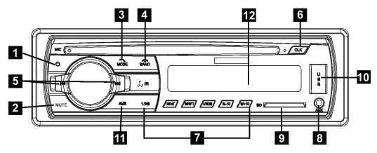 PNI Clementine 8428BT Radio MP2 Player with Bluetooth-fig2