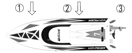 USA Toyz UDI007 2.4GHZ Voyager Wireless Remote Control Boat 7