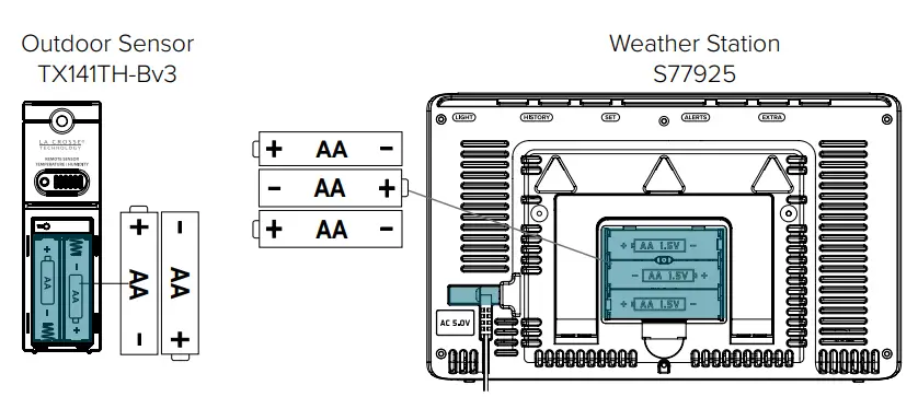 LA CROSSE S77925 Wireless Weather Station with Atomic Time + Date - fig 1