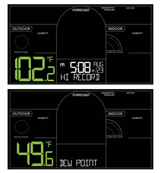 LA CROSSE S77925 Wireless Weather Station with Atomic Time + Date - fig 12