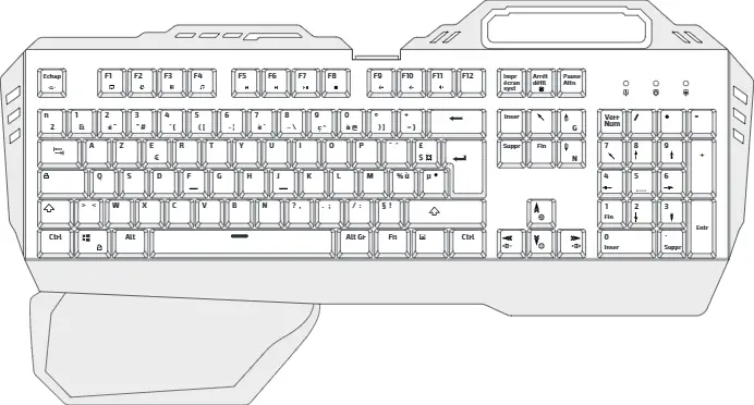 Nedis Gkbd400bkfr Mechanical Gaming Keyboard User Manual