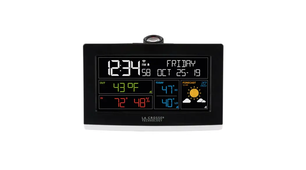 Adobe C82929v2 Wifi Projection Alarm Clock Accuweather User Manual