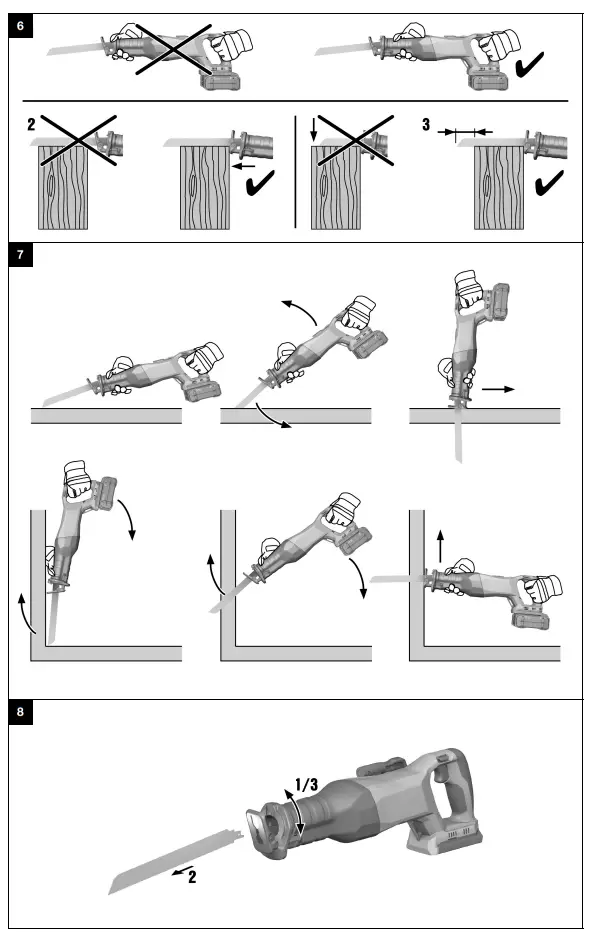 HILTI SR 6-22 Cordless Reciprocating Saw - FIg 2