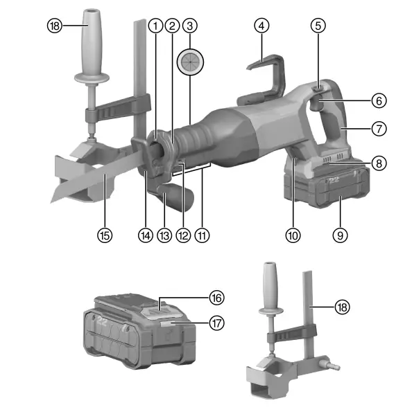 HILTI SR 6-22 Cordless Reciprocating Saw - FIg 6